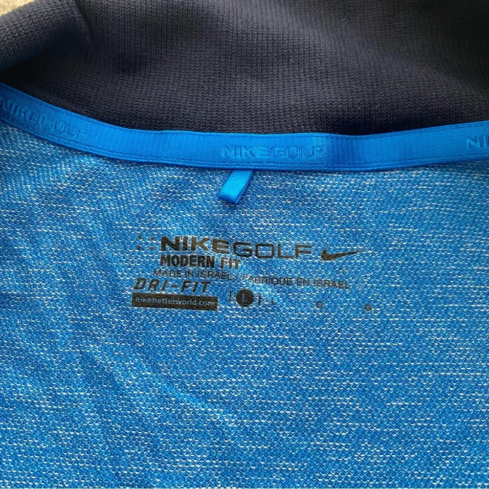Nike Golf Dri-FIT Blue 1/4 zip seamless size Large